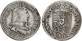 LOTHRINGEN. Charles IV., 1. Regierung, 1625-1634 
Teston 1626, à la collerette. Beidseits ohne Binnenreif, Umschrift mit .MARC.
DS - , Flon 700/7 se...