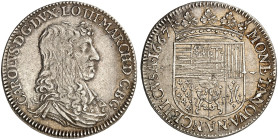 LOTHRINGEN. Charles IV., 3. Regierung, 1661-1670 
Teston 1667.
Flon 715/41 min. justiert, ss