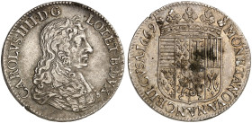 LOTHRINGEN. Charles IV., 3. Regierung, 1661-1670 
Teston 1669.
Flon 716/45 winz. Rdf., ss+