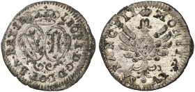 LOTHRINGEN. Leopold, 1690-1729 
5 Liards o. J. (1706). Zwei ovale Wappen unter Krone / Alerion.
Flon 879/43 ss - vz