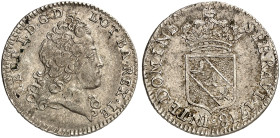 LOTHRINGEN. Leopold, 1690-1729 
Demi Teston 1718, vom gleichen Typ.
DS 31/6, Flon 905/112 ss