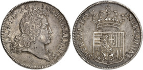 LOTHRINGEN. Leopold, 1690-1729 
Écu d'Aubonne oder Leopold d'Argent 1724.
Dav. 2389, DS 32/5, Flon 917/141 ss - vz

ex Münzen und Medaillen, Basel...