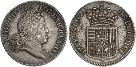 LOTHRINGEN. Leopold, 1690-1729 
Écu d'Aubonne oder Leopold d'Argent 1725.
Dav. 2389, DS 32/5, Flon 923/147 poröser Schrötling, min. justiert, ss

...