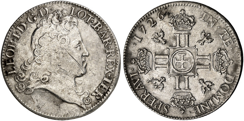 LOTHRINGEN. Leopold, 1690-1729 
Leopold d'argent 1726. Rs. 8 gekrönte L.
Dav. ...