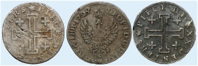 LOTHRINGEN. Leopold, 1690-1729 
Lot von 3 Stück: 30 Deniers 1728, 1729 (2x, 1x François III., R !)
Flon 930/162, 931/165, 933/1 s