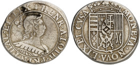 PHALSBOURG ET LIXHEIM. Henriette de Lorraine-Vaudémont, 1630-1635 
Teston o. J. (1633).
Flon 808/1 (Abb.) RR ! l. dezentriert. f. ss / ss