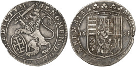 PHALSBOURG ET LIXHEIM. Henriette de Lorraine-Vaudémont, 1630-1635 
Escalin 1633. Imitation der Escalins von Philippe IV, der Spanischen Niederlande....