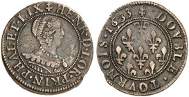 PHALSBOURG ET LIXHEIM. Henriette de Lorraine-Vaudémont, 1630-1635 
Double Tournois 1633, mit D.LOR.
Flon 12 vz