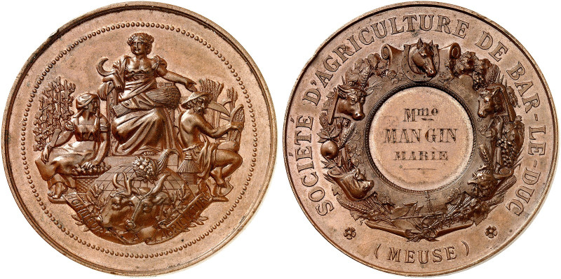 STÄDTE IN LOTHRINGEN. Bar-le-Duc 
Bronzemedaille o. J. (französisch, unsigniert...