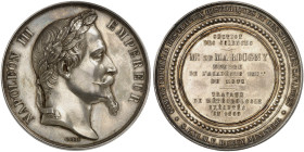 STÄDTE IN LOTHRINGEN. Metz 
Silbermedaille 1865 (von Barré, 68,3 mm), für verdienstvolle Arbeiten in der Metereologie. Belorbeerter Kopf Napoléon III...