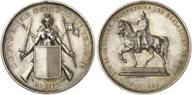 STÄDTE IN LOTHRINGEN. Metz 
Silbermedaille 1895 (deutsch, von W. Mayer, 39,5 mm). Deutscher Schützenverein, zur 25-jährigen Gedenkfeier der Schlachte...