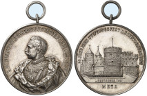 STÄDTE IN LOTHRINGEN. Metz 
Tragbare Silbermedaille 1904 (unsigniert, 42,6 mm), auf das 5. Westdeutsche Verbandsschiessen. Brustbild von Wilhelm II. ...