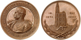 STÄDTE IN LOTHRINGEN. Saarburg / Mörchingen 
Bronzemedaille 1896 (unsigniert, 40,4 mm), auf das 25. Bestehungsjubiläum des 1. Oberelsässi­schen Felda...