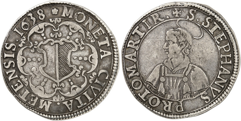 METZ. - Stadt. 
Taler 1638, 5. Typ, mit Stephansbüste.
Dav. 5583, Flon 734/16 ...