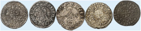 METZ. - Stadt. 
Lot von 5 Stück: Demi Gros o. J., 1648, 1649, 1650, 1652.
DS 1-2 s, s - ss
