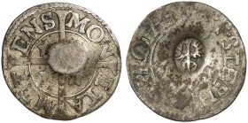 METZ. - Stadt. 
Bugne o. J., wie die Vorige, mit Gegenstempel Alerion von Lothringen (Nancy nach 1621).
Slg. Robert 785, Slg. Friedrich - ss
