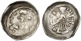 METZ. - Bistum. Conrad I. von Scharfenberg, 1212-1224 
Ein weiteres, ähnliches Exemplar.
Prägeschwächen, ss

aus dem Fund von Landstuhl von 1878...