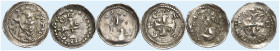 METZ. - Bistum. Johann I. von Aspermont, 1224-1238 
Lot von 6 Stück: Deniers, 2. Typ. Hüftbild / Kreuz.
Flon S. 214, Varianten ss, s - ss