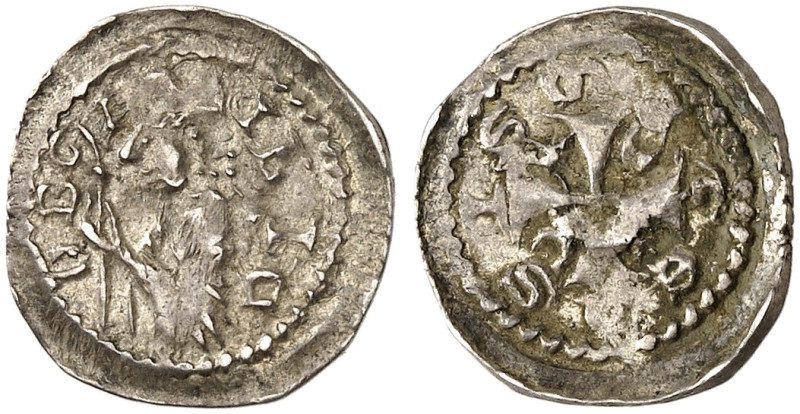 METZ. - Bistum. Jakob von Lothringen, 1239-1260 
Denier. Büste / Kreuz.
Robert...