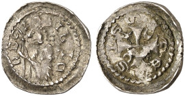 METZ. - Bistum. Jakob von Lothringen, 1239-1260 
Denier. Büste / Kreuz.
Robert/Serrure Vs. 5/rs. 2 ss
