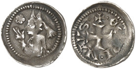 METZ. - Bistum. Jakob von Lothringen, 1239-1260 
Anonymer Denier, 2. Hälfte 13. Jhdt., Épinal. Büste n. links, vor dem Kopf Rose / Kreuz EPINAVS.
Fl...