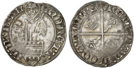 METZ. - Bistum. Raoul von Coucy, 1387-1415 
Gros, Marsal. Stehender Stephanus / Kreuz.
Flon 512/2 ss