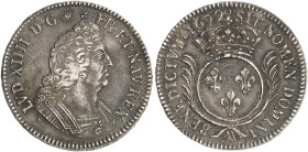 METZ. - Königlich französische Münzstätte. Louis XIV., 1643-1715 
Écu aux palmes 1699, AA - Metz.
Dav. 3813, Dupl. 1520 A, Gad. 217 dunkle Patina, s...