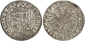 CHÂTEAU REGNAULT. Louise Marguerite de Lorraine, 1614-1629 
Adlerschilling o. J., Beischlag zu Reckheim.
Lucas 226, Roberts 9186 (unidentified mint)...