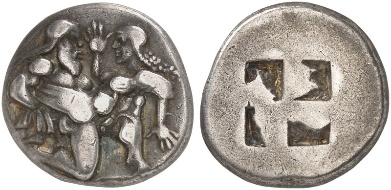 GRIECHISCHE MÜNZEN. THRAKISCHE INSELN. - Thasos. 
Stater, 550-463 v. Chr. Satyr...