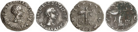 GRIECHISCHE MÜNZEN. KÖNIGREICH BAKTRIEN. Menandros I., 155 - 130 v. Chr. 
Lot von 2 Stück: Drachmen. Rev. Athena.
Mitch. IGC 215 Monogrammvarianten;...
