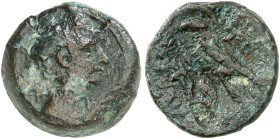 GRIECHISCHE MÜNZEN. AEGYPTUS. - Alexandria. Augustus, 27 v. Chr. - 14 n. Chr. 
Diobol. Rev. Adler.
Datt. 2 (dieses Expl., RR !) 18,42 g s

ex Künk...