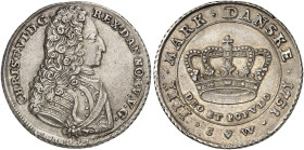 EUROPA. DÄNEMARK. Christian VI., 1730-1746. 
Krone (4 Mark) 1731.
Dav. 1294, Hede 4 vz