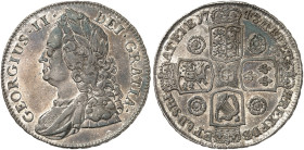 EUROPA. ENGLAND. George II., 1727-1760. 
Crown 1743, SEPTIMO.
Dav. 1349, S. 3688 schöne Patina, vz - prfr