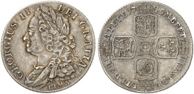 EUROPA. ENGLAND. George II., 1727-1760. 
Shilling 1745, LIMA.
S. 3703 f. vz