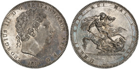 EUROPA. ENGLAND. George III., 1760-1820. 
Crown 1819, LIX.
Dav. 103, S. 3787 schöne Patina, prfr