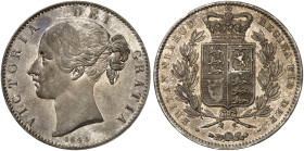 EUROPA. ENGLAND. Victoria, 1837-1901. 
Crown 1845, VIII., Cinquefoil stops.
Dav. 105, S. 3882 vz
