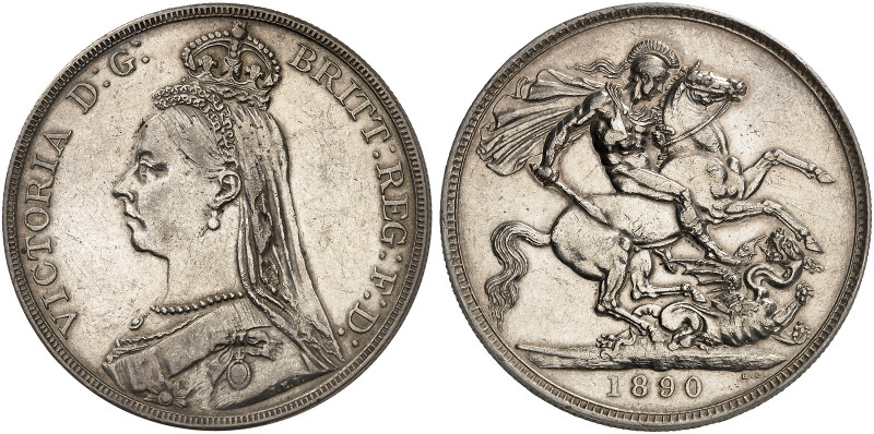 EUROPA. ENGLAND. Victoria, 1837-1901. 
Crown 1890.
Dav. 107, S. 3921 ss - vz