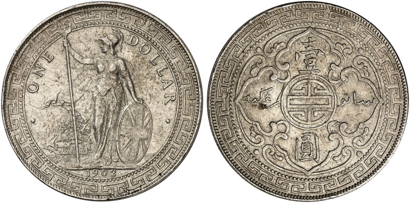 EUROPA. ENGLAND. Edward VII., 1901-1910. 
Trade Dollar 1902, Bombay.
Dav. 407,...