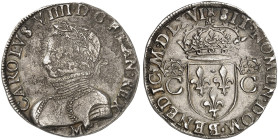 EUROPA. FRANKREICH. - Königreich. Charles IX., 1560-1574. 
Teston 1566, M - Toulouse.
Dupl. 1063 ss - vz