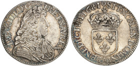 EUROPA. FRANKREICH. - Königreich. Louis XIV., 1643-1715. 
1/2 Écu à la cravate 1681, A - Paris.
Dupl. 1494, Gad. 178 ss+