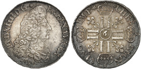 EUROPA. FRANKREICH. - Königreich. Louis XIV., 1643-1715. 
Écu aux 8 L 1690, 9 - Rennes.
Dav. 3811, Dupl. 1514 A, Gad. 216 in dieser Erhaltung selten...