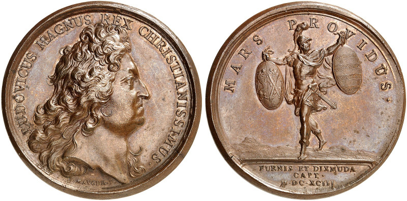 EUROPA. FRANKREICH. - Königreich. Louis XIV., 1643-1715. 
Bronzemedaille 1693 (...