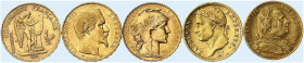 EUROPA. FRANKREICH. Lot. 
Lot von 19 Stück: 20 Francs 1812 - 1910, alle Paris, verschiedener Regenten.
Gold ss, vz, prfr