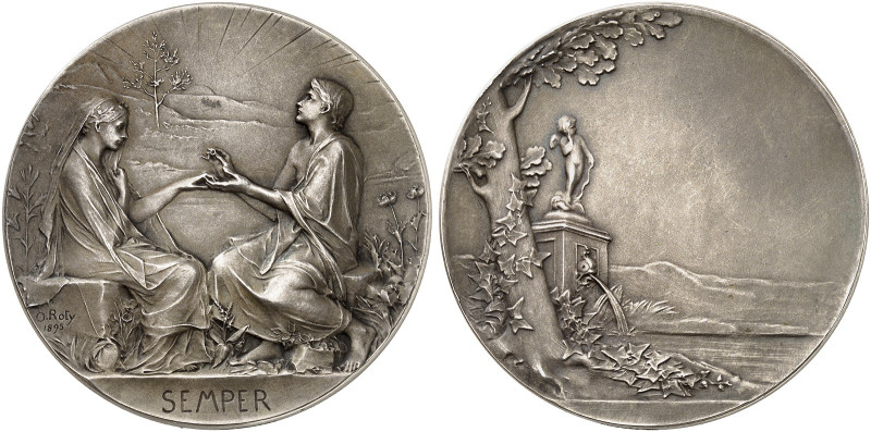 EUROPA. FRANKREICH. Medaillen. 
Silbermedaille 1895 (von O. Roty, 41,5 mm), auf...