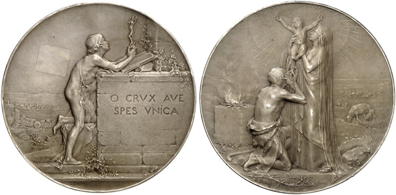 EUROPA. FRANKREICH. Medaillen. 
Versilberte Bronzemedaille o. J. (1899, von G. ...
