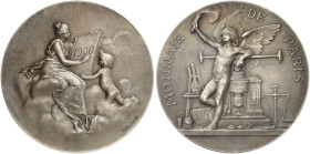 EUROPA. FRANKREICH. Medaillen. 
Silbermedaille 1900 (von J. B. Daniel-Dupois, 50,4 mm) der Münze Paris, auf den gleichen Anlaß. Clio schreibt Jahresz...