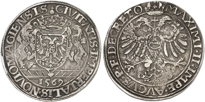 EUROPA. - NIJMEGEN. - Stadt. 
Taler 1569, mit Titel Maximilian II.
Dav. 8550, ...