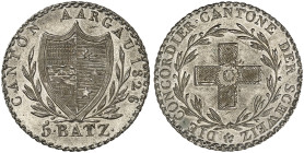 EUROPA. - AARGAU. 
5 Batzen 1826.
D. T. 196, HMZ 2-22j vz - prfr