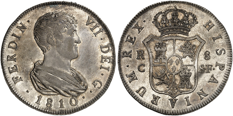 EUROPA. SPANIEN. Fernando VII., 1808-1833. 
8 Reales 1810, Cataluna.
Dav. 320,...
