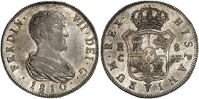 EUROPA. SPANIEN. Fernando VII., 1808-1833. 
8 Reales 1810, Cataluna.
Dav. 320, C. C. 14358 vz+